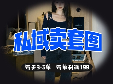 私域卖套图每天3-5单，每单利润99-智屿梦轻创