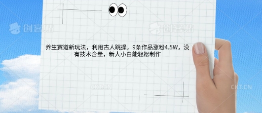AI养生赛道新玩法,10条作品涨粉5.2W,操作简单,新人小白能轻松制作-智屿梦轻创