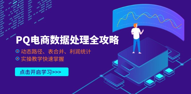 （14240期）PQ电商数据处理全攻略，动态路径、表合并、利润统计，实操教学快速掌握-智屿梦轻创