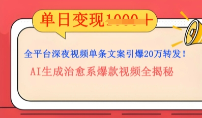 全平台深夜文案新风口：DeepSeek生成百万播放量金句，治愈系内容涨粉速度快4倍-智屿梦轻创
