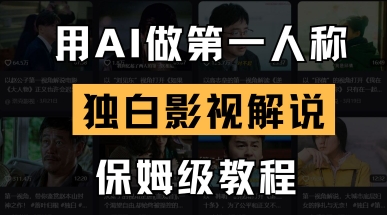 用AI做第一人称独白影视解说，手把手教学，保姆级教程-智屿梦轻创