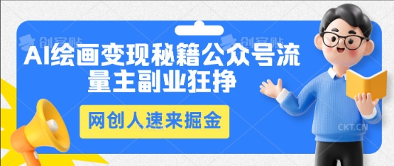 AI绘画变现秘籍:公众号流量主副业狂挣,网创人速来掘金-智屿梦轻创