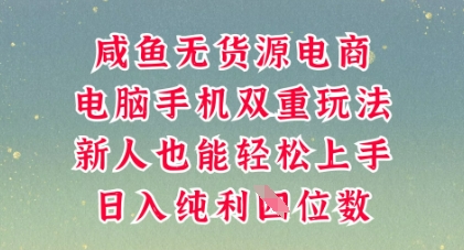 咸鱼无货源电商，多种运营方式，带你从零到一拿结果，可做代运营，也可软件一键发布【揭秘】-智屿梦轻创