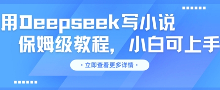 用Deepseek写小说，保姆级教程，小白可实操-智屿梦轻创
